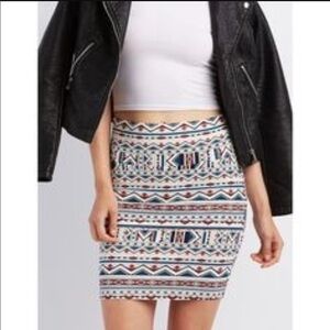 Lster Aztec bandage mini skirt, Sz. S